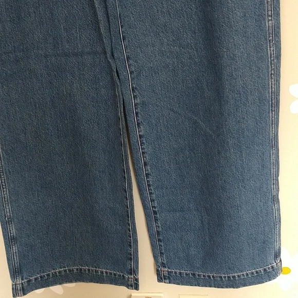 NWT Madewell Superwide-Leg High Waisted Button Fly Jeans Myler Wash - Picture 12 of 17